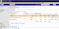 Invoice Edit Screen